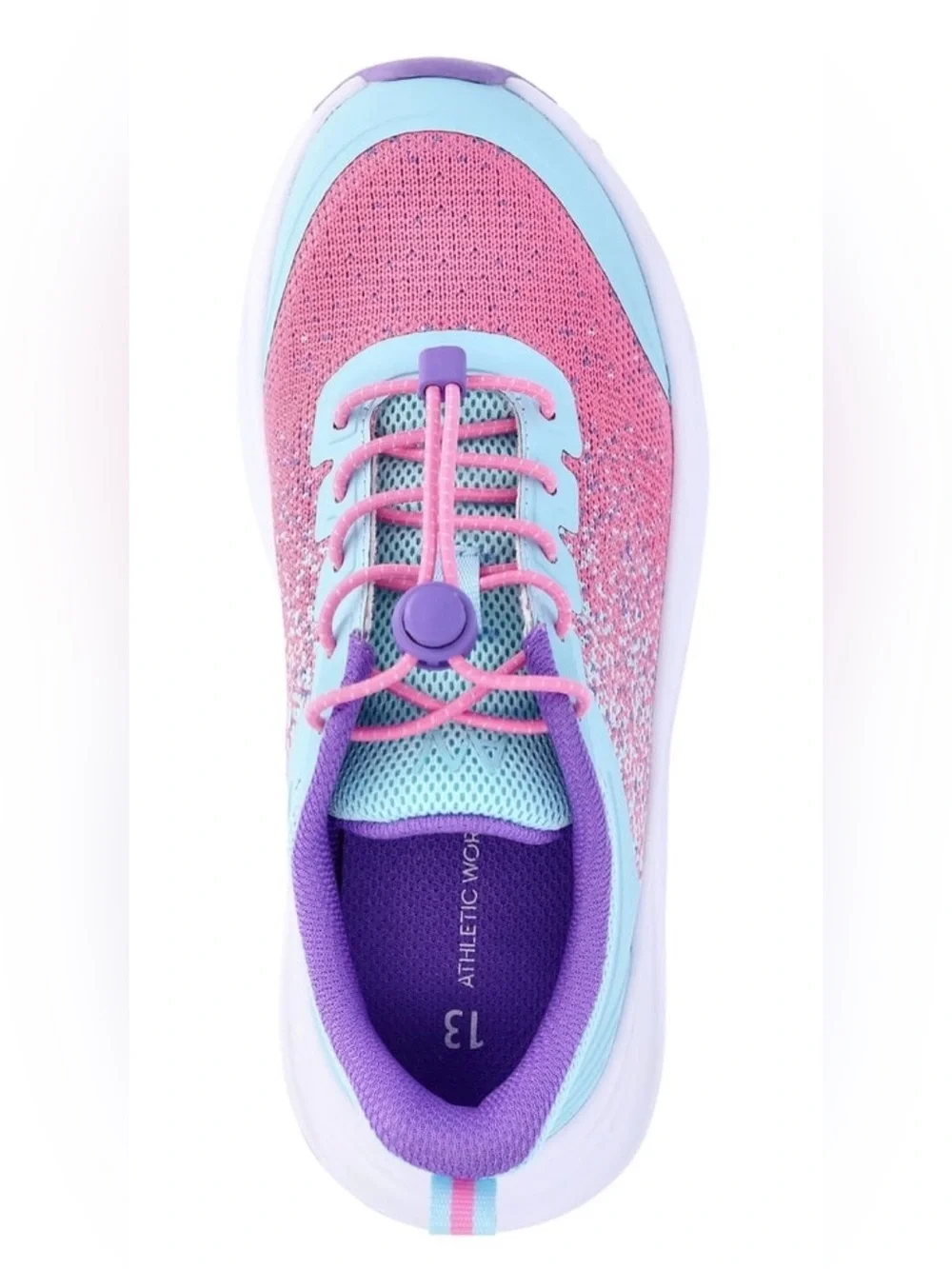 Athletic Works Kids Teal, Pink & Purple Slip-On Sneaker